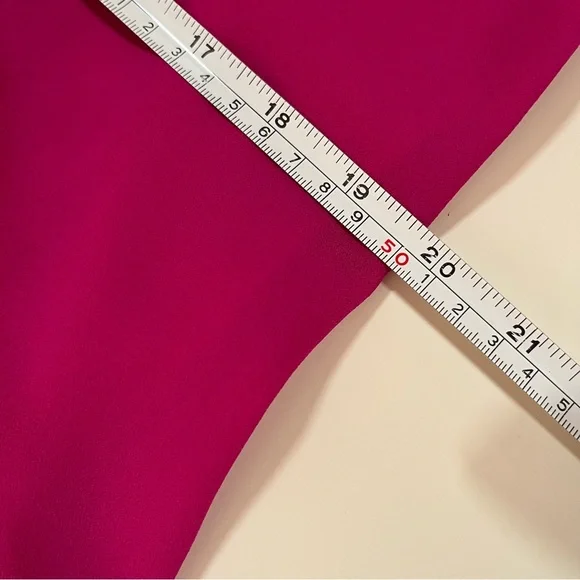 NEW Belle Badgley Mischka Magenta Long Sleeve Ruffle front Mini cocktail Dress - Picture 9 of 17